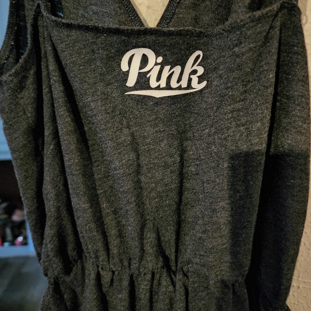Pink Victoria Secret Gray Romper